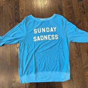 Sunday Sadness Baggy Beach Sweatshirt in Wonderland Blue